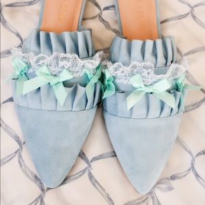 Marie Antoinette Rococo Bow Mule Shoes